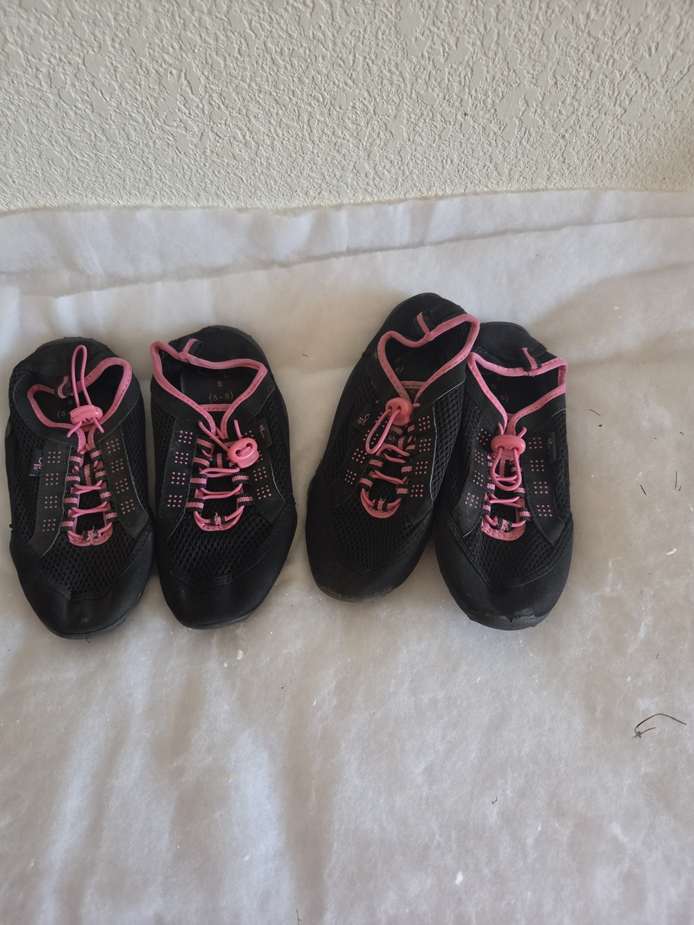 2 Pair OP Black Water Shoes with Pink Accents